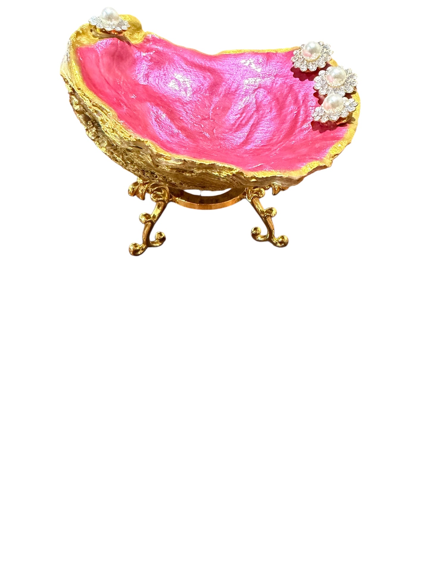 Pink Oyster Shell Trinket Dish