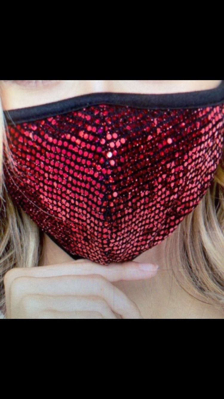 Red Sparkly Mask