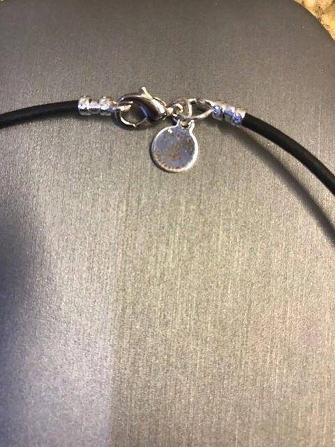 Freshwater pearl with Fleur de Lis choker