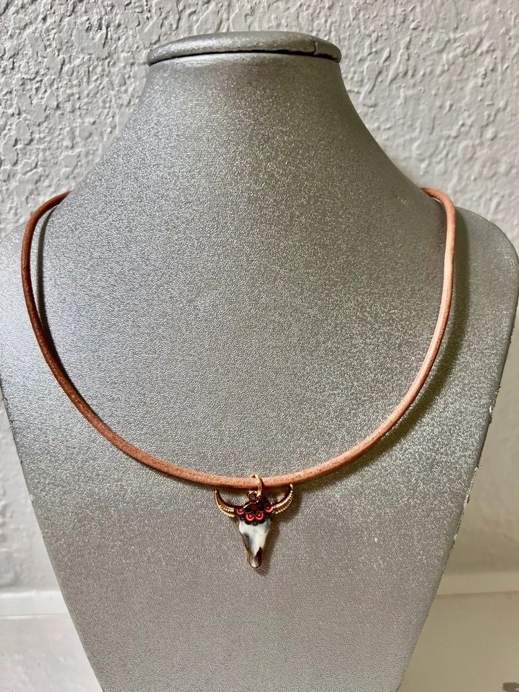 Steer Head Cow Necklace