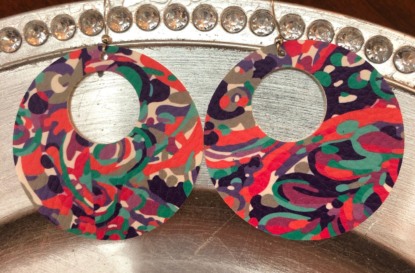 Pink and Blue Lily P Vegan Earrings