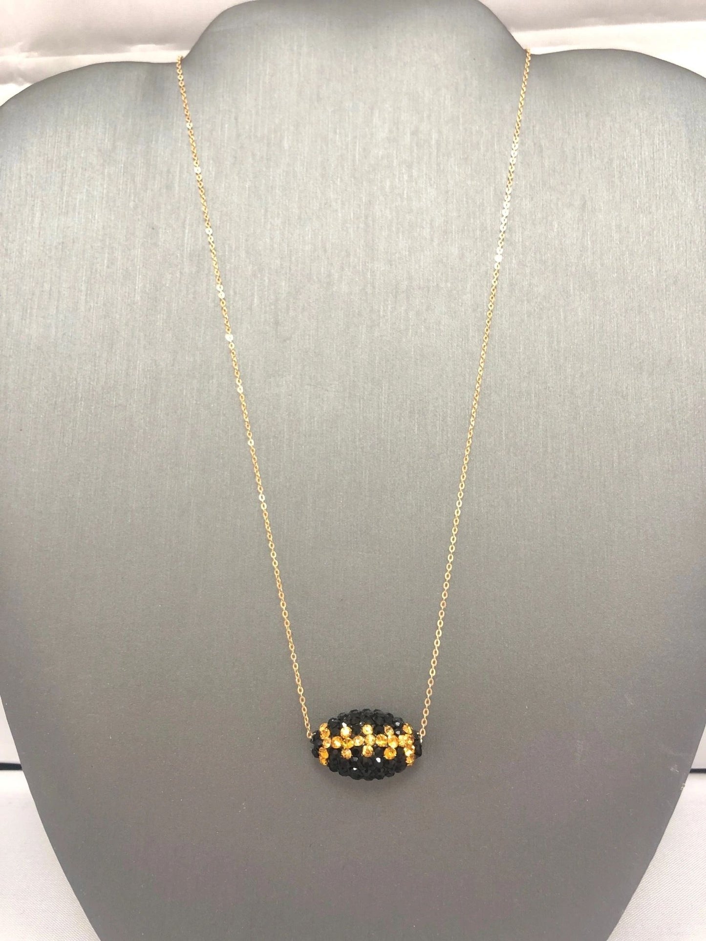 New Orleans Saints football necklace Gold chain