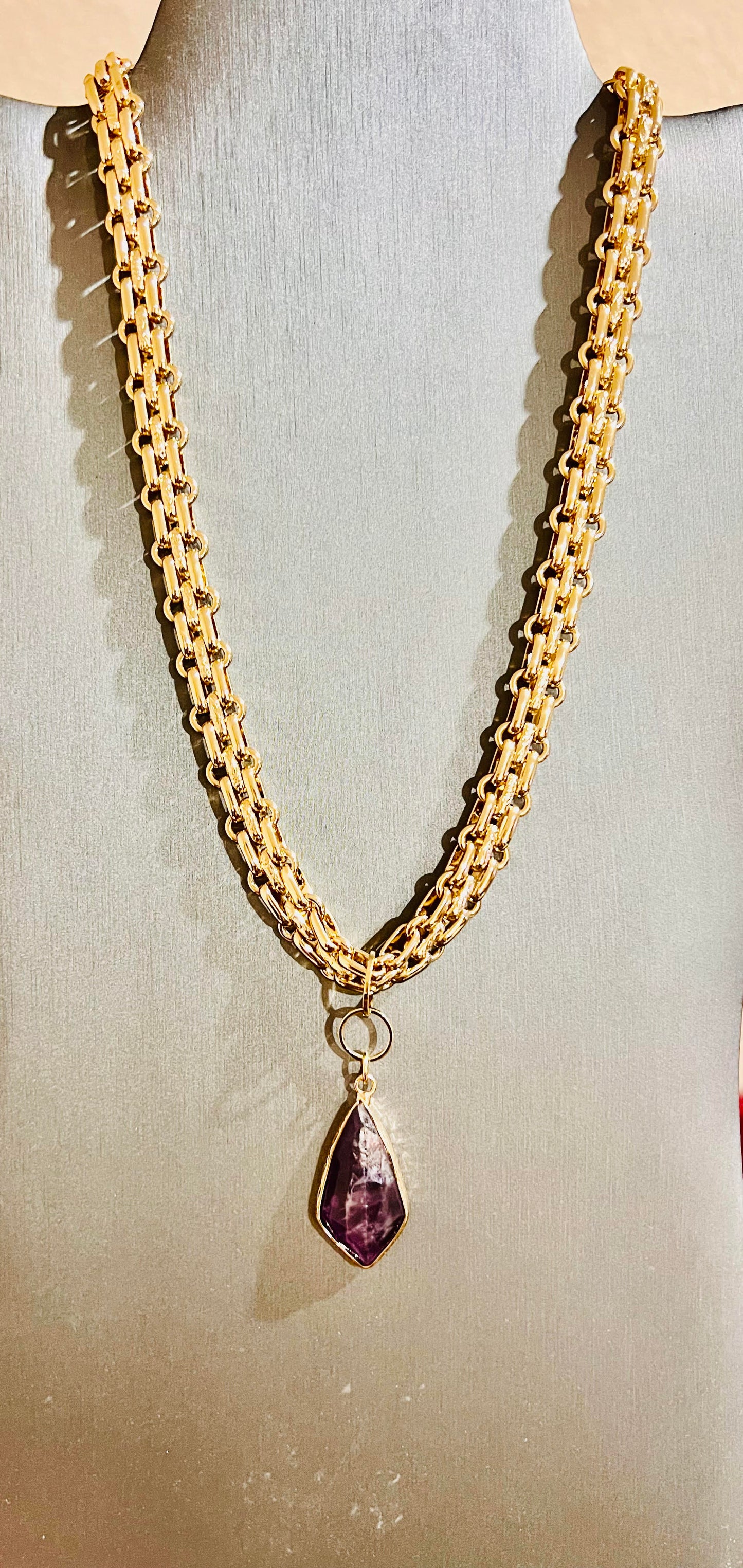 Purple Agate Necklace