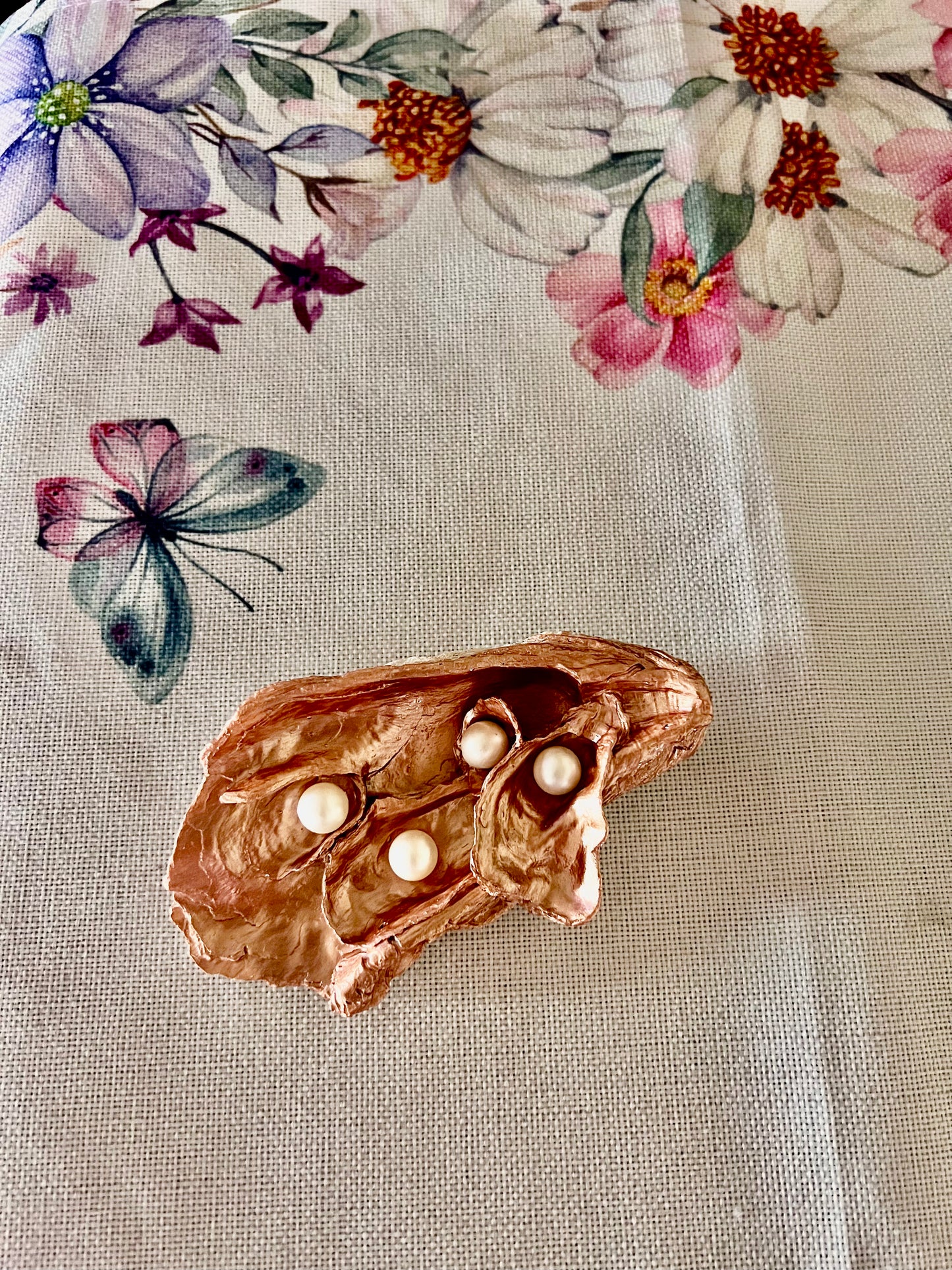 Multi faceted Pink Oyster Shell