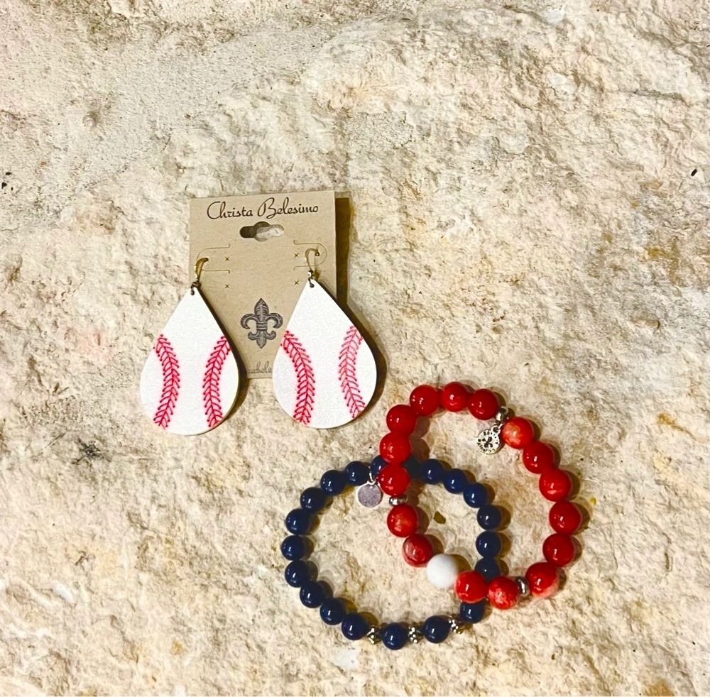 Houston Astros Bracelet Earring Set