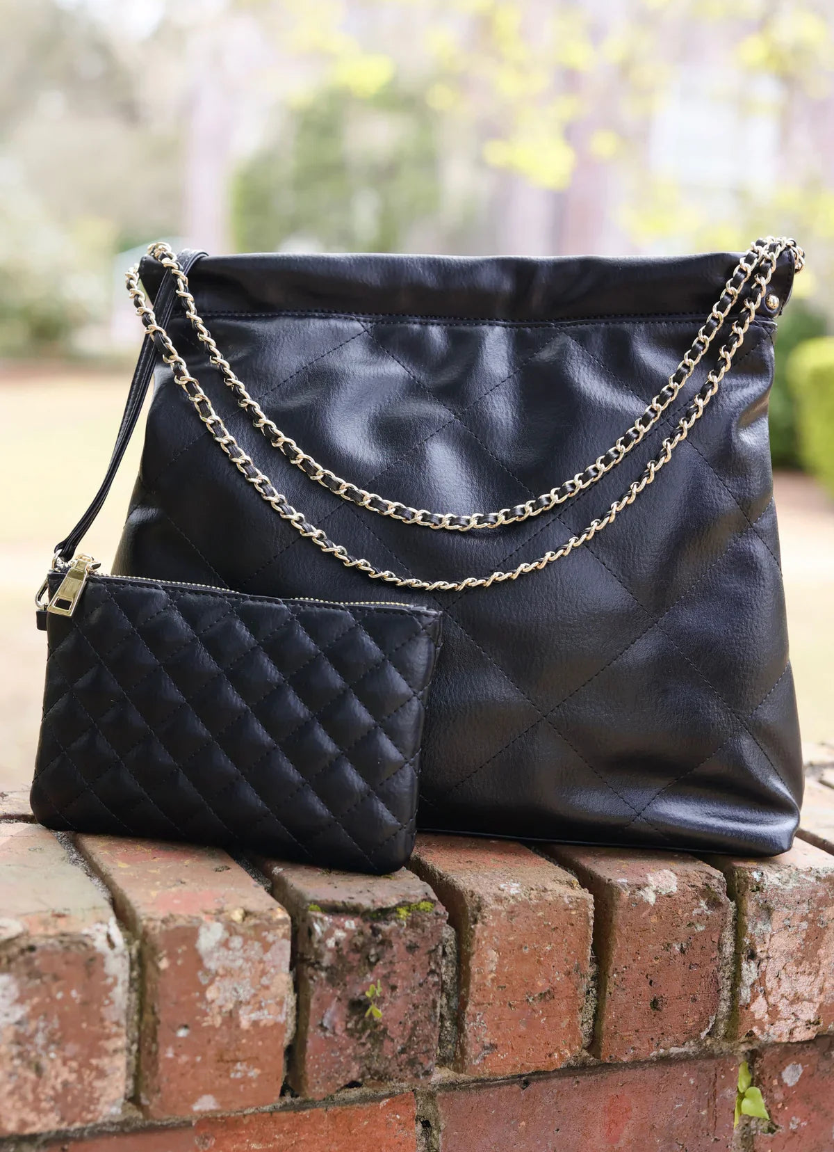 Black Harlow Tote with Coin Purse
