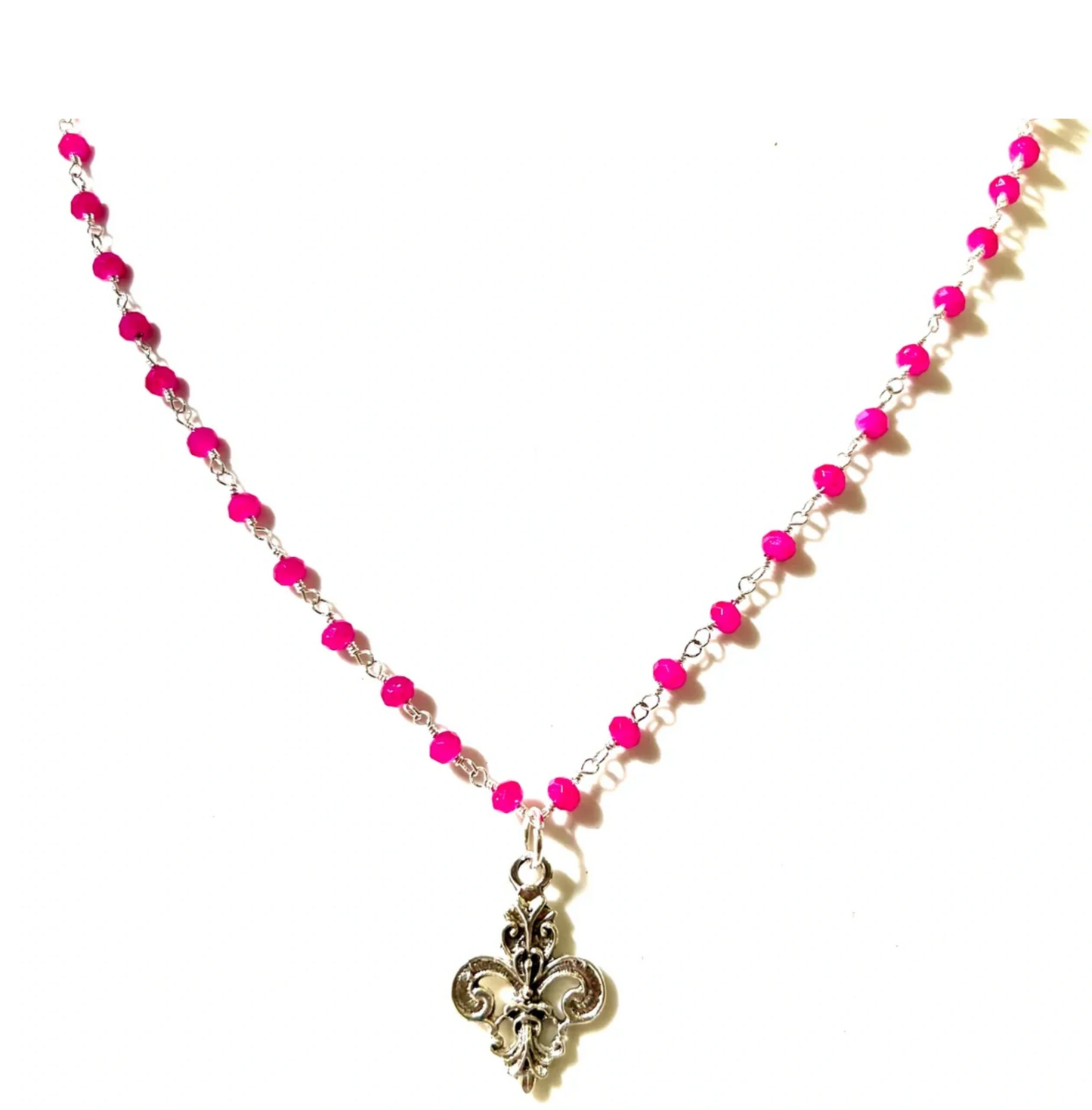 Silver Fleur de Lis Necklace
