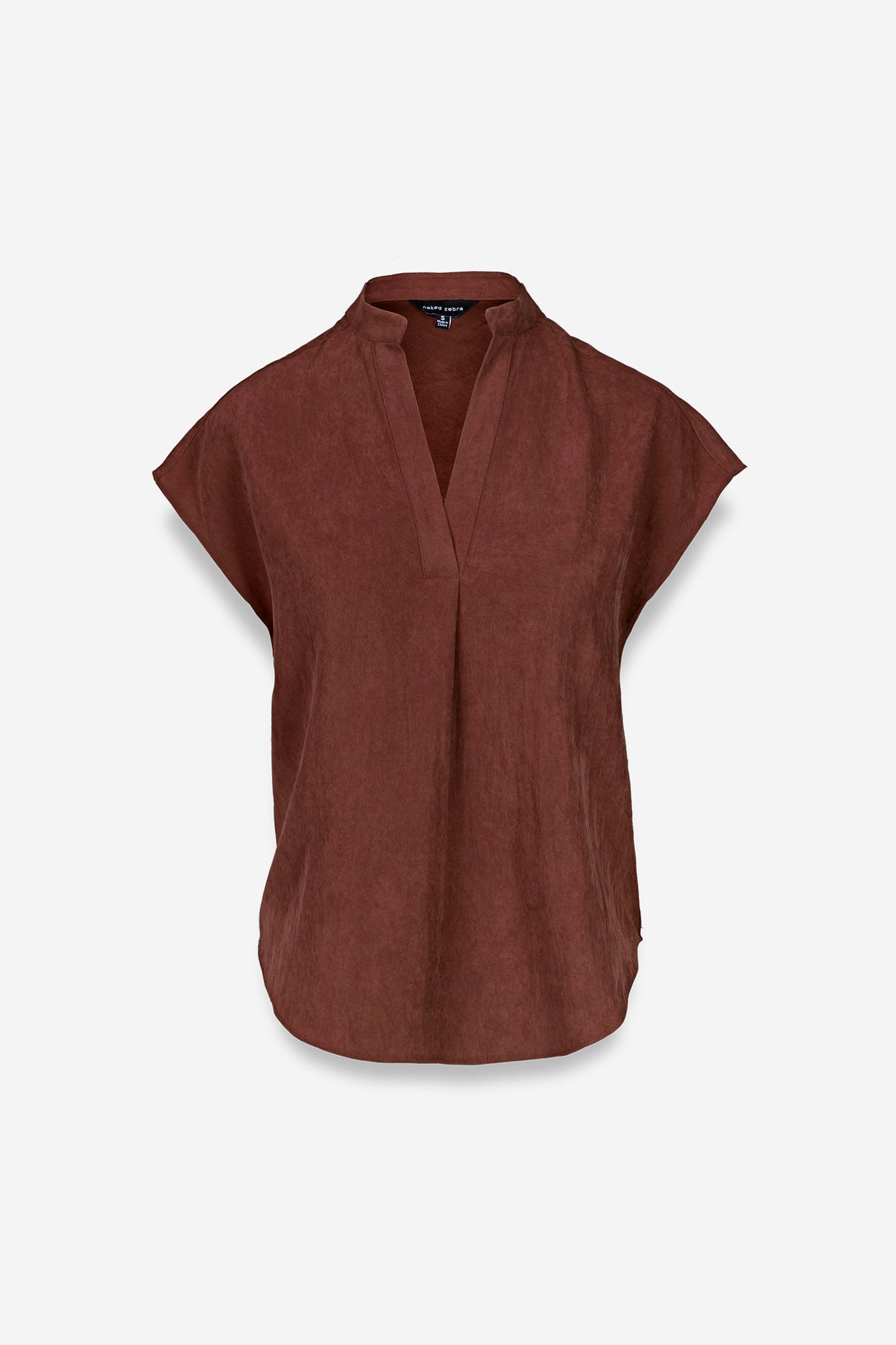 Soft Drop Shoulder Blouse Rust
