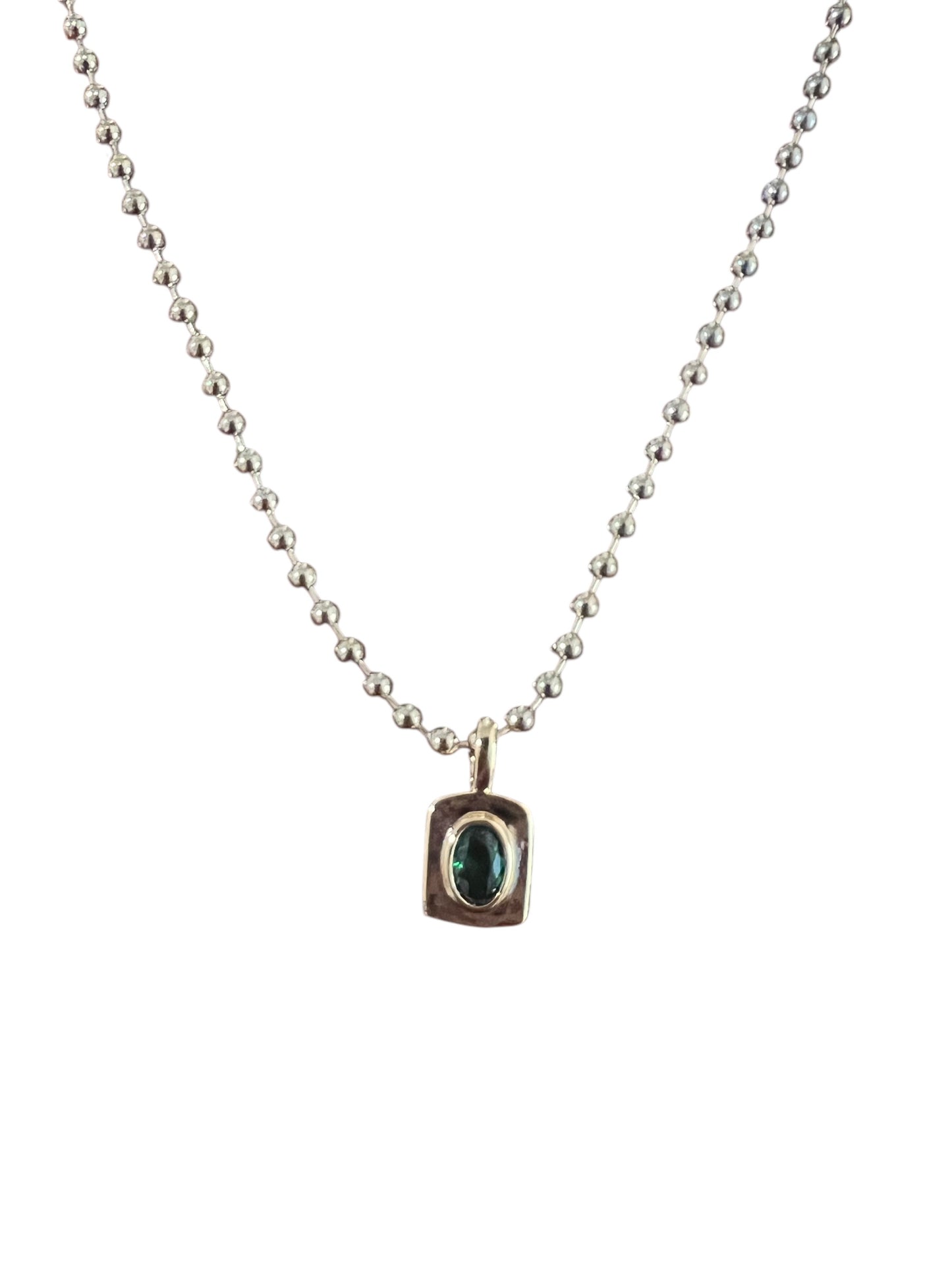 Emerald Green Pendant Necklace