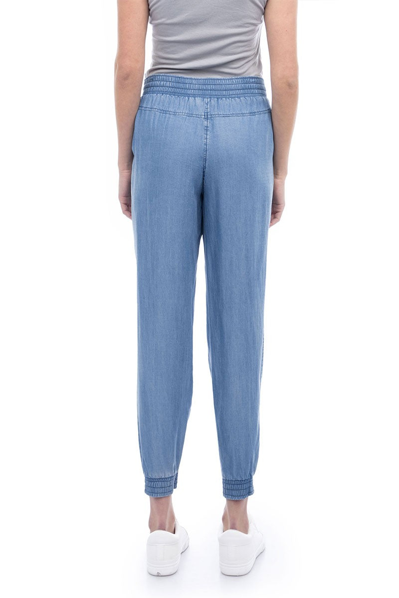 Blue Tencel Joggers