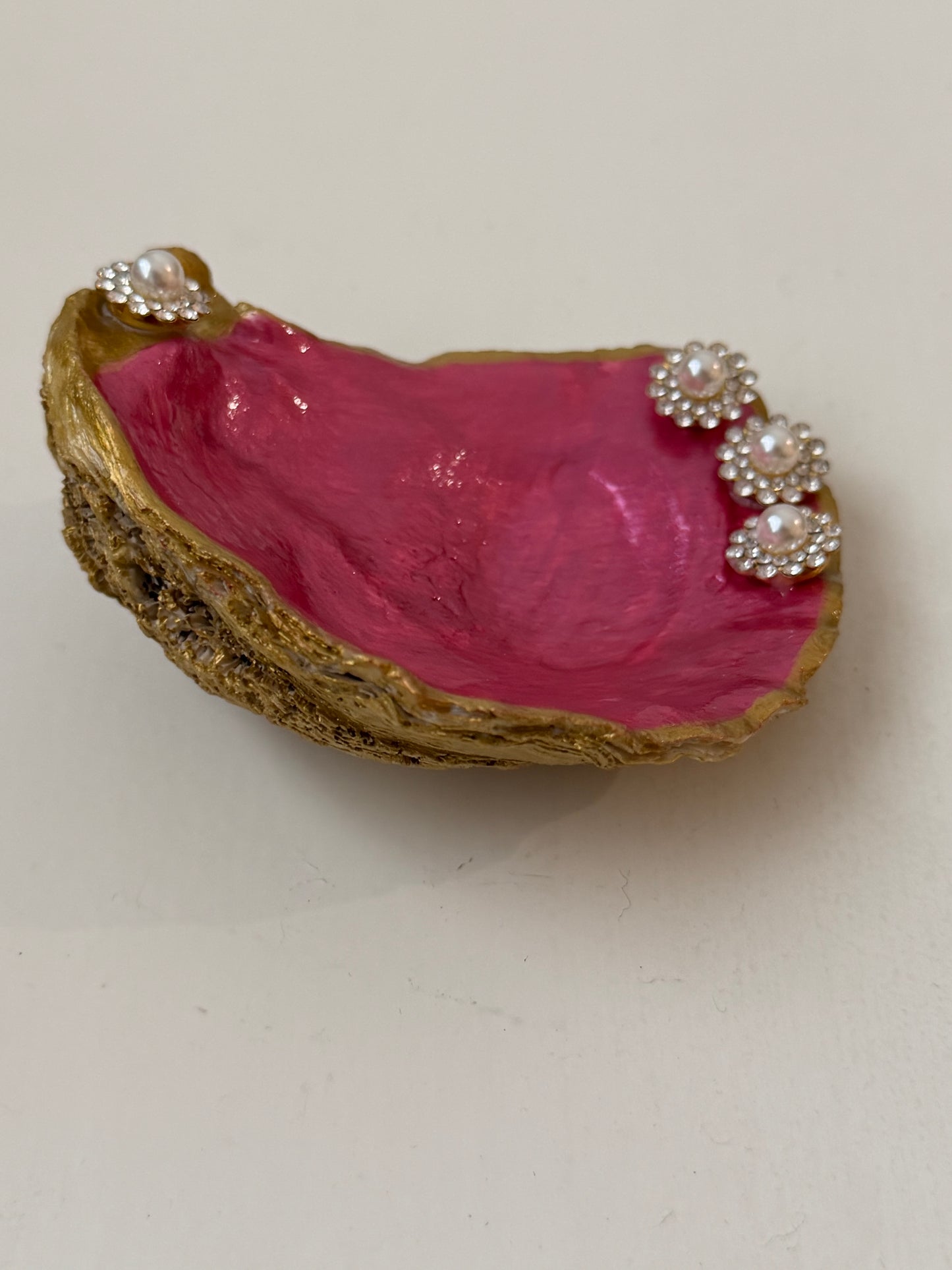 Pink Oyster Shell Trinket Dish