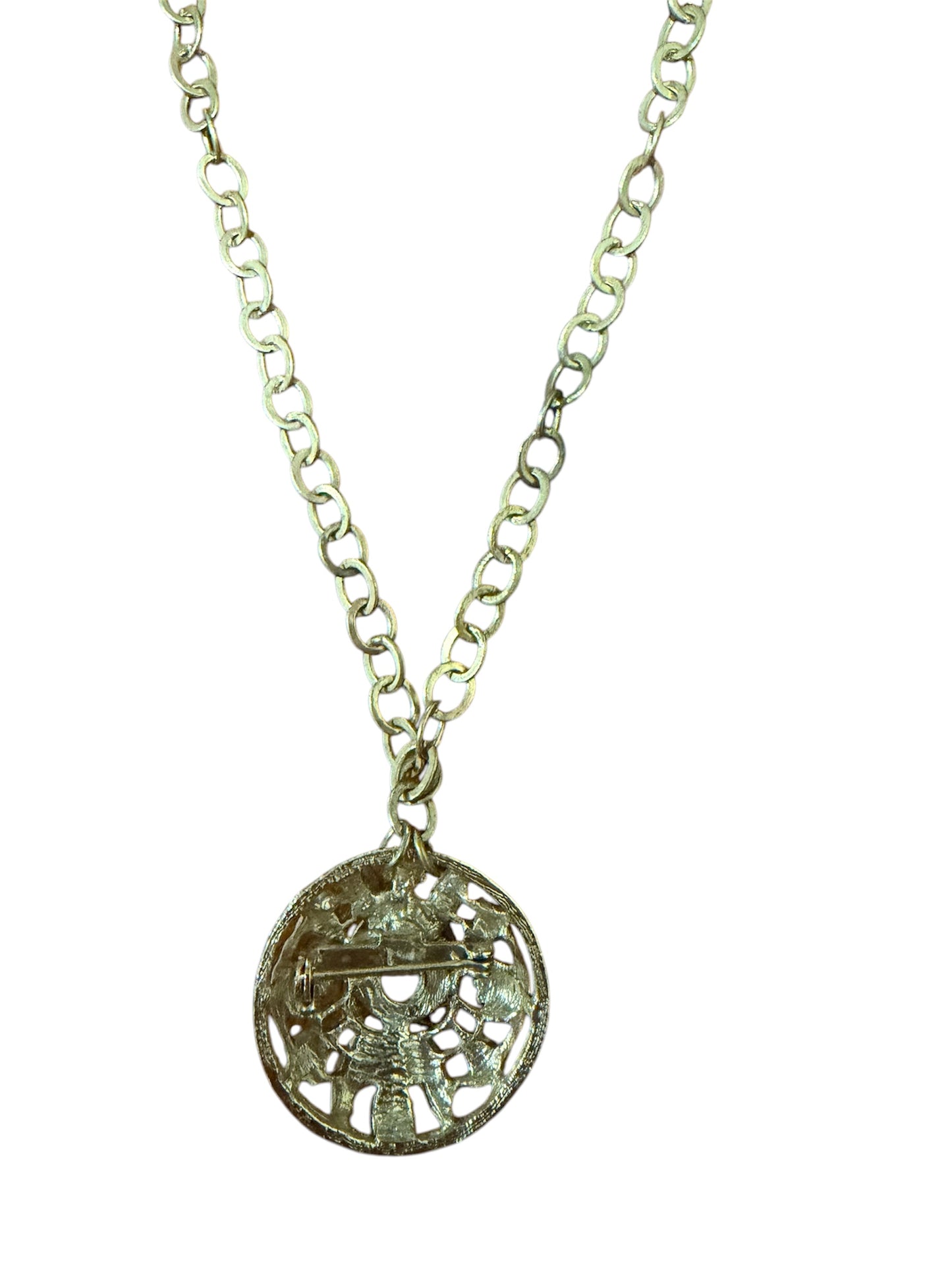 Vintage Cameo Brooch Necklace