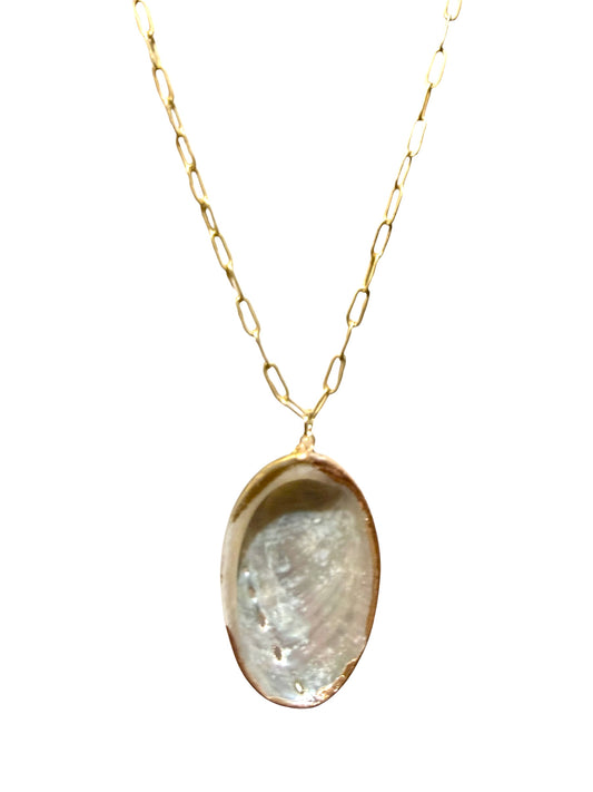 Seashell Necklace Gold/Green
