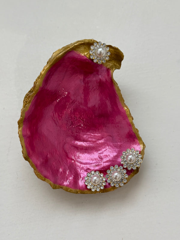 Pink Oyster Shell Trinket Dish