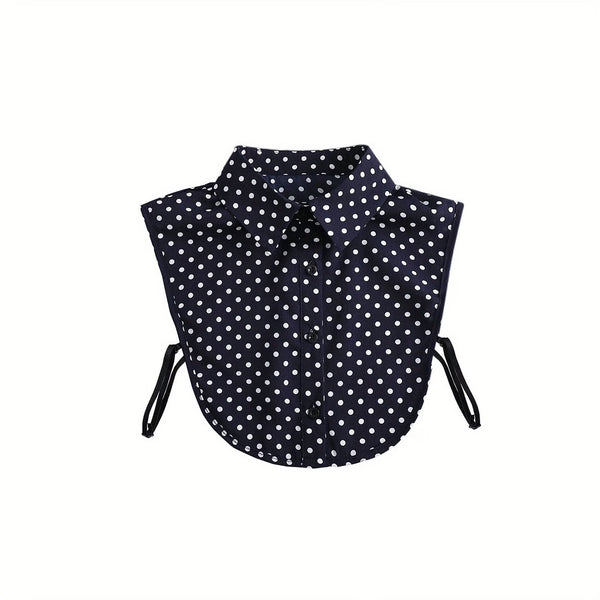 Black apron with white polka dots on a white background