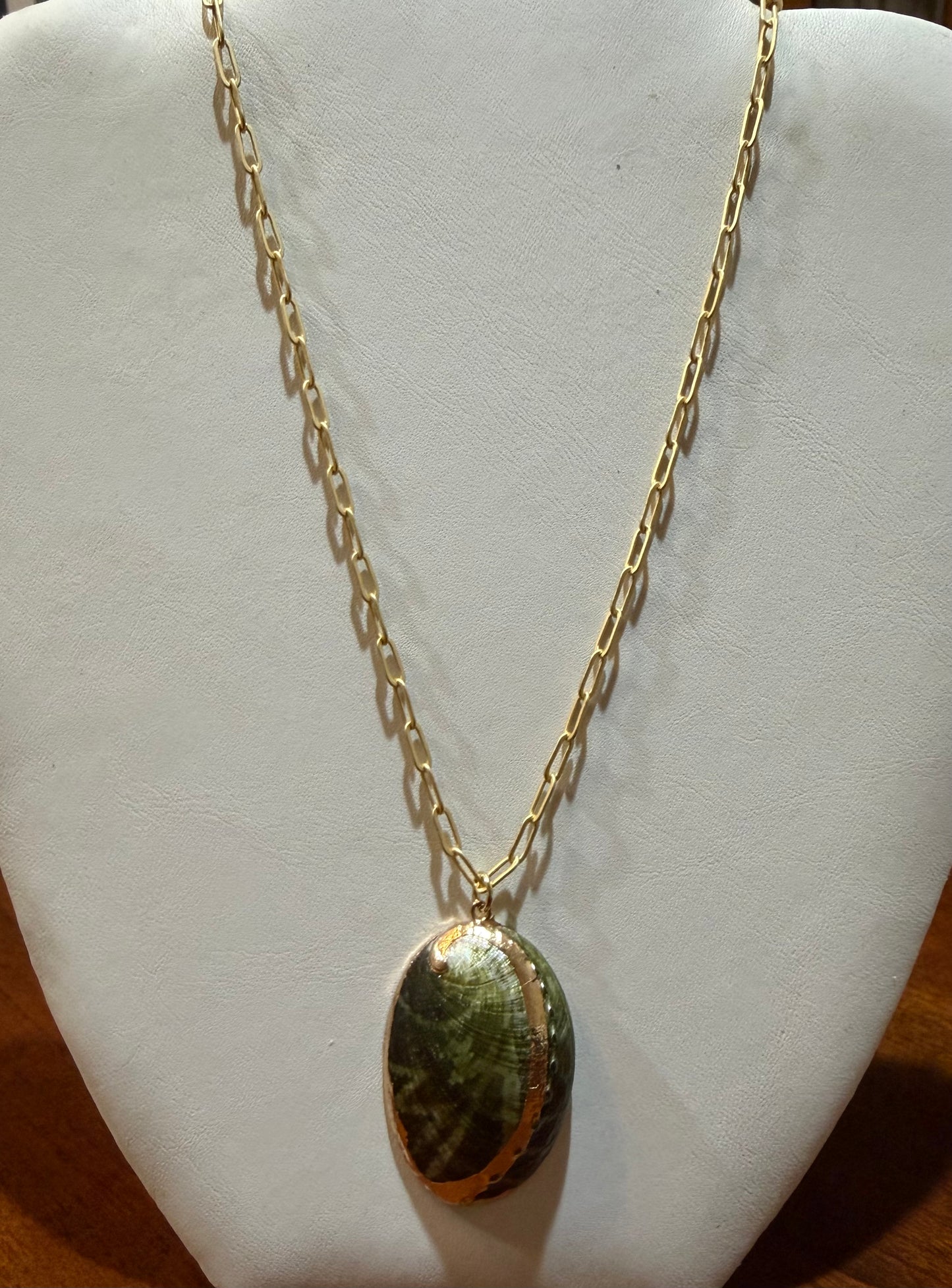 Seashell Necklace Gold/Green