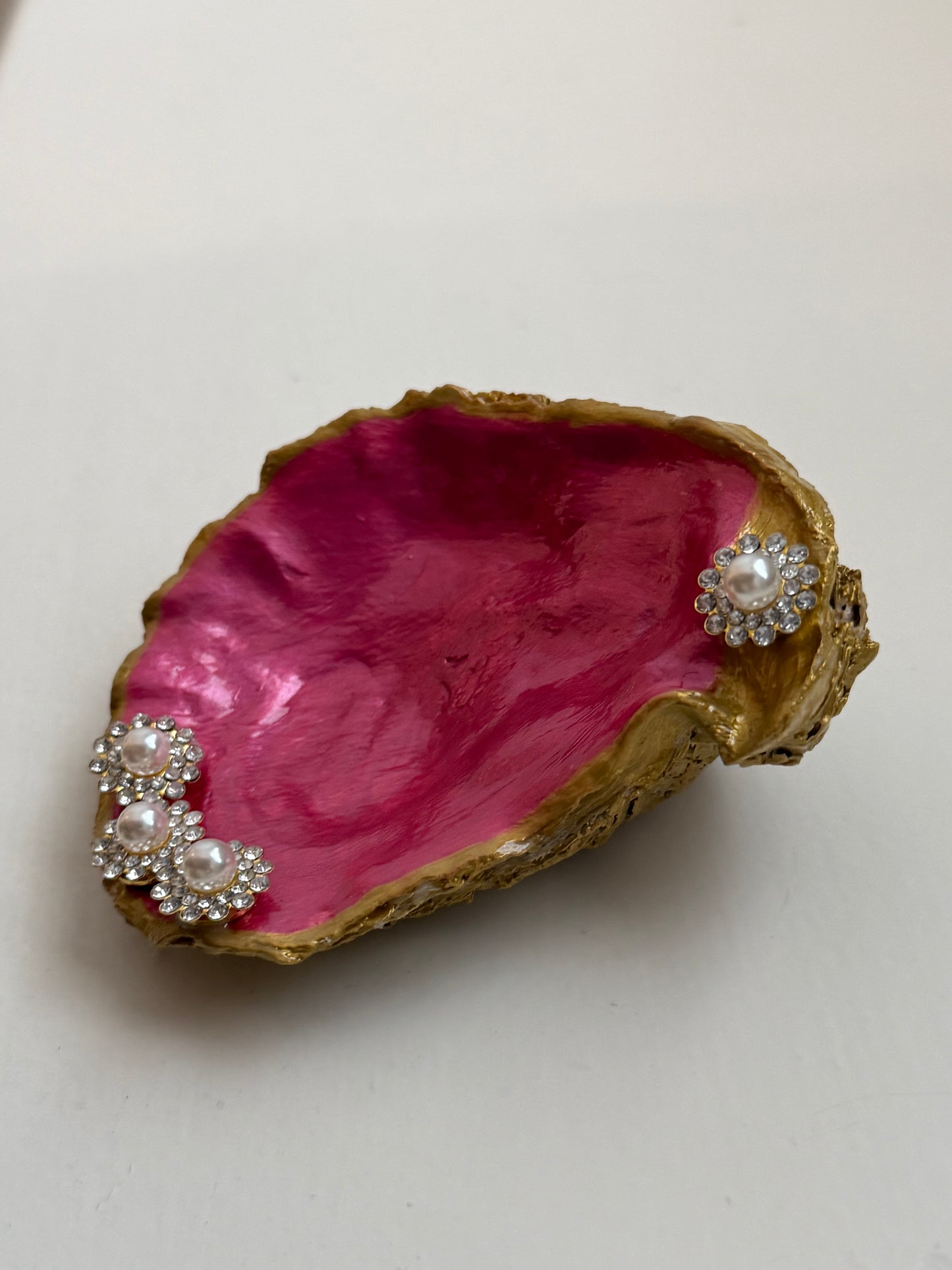 Pink Oyster Shell Trinket Dish