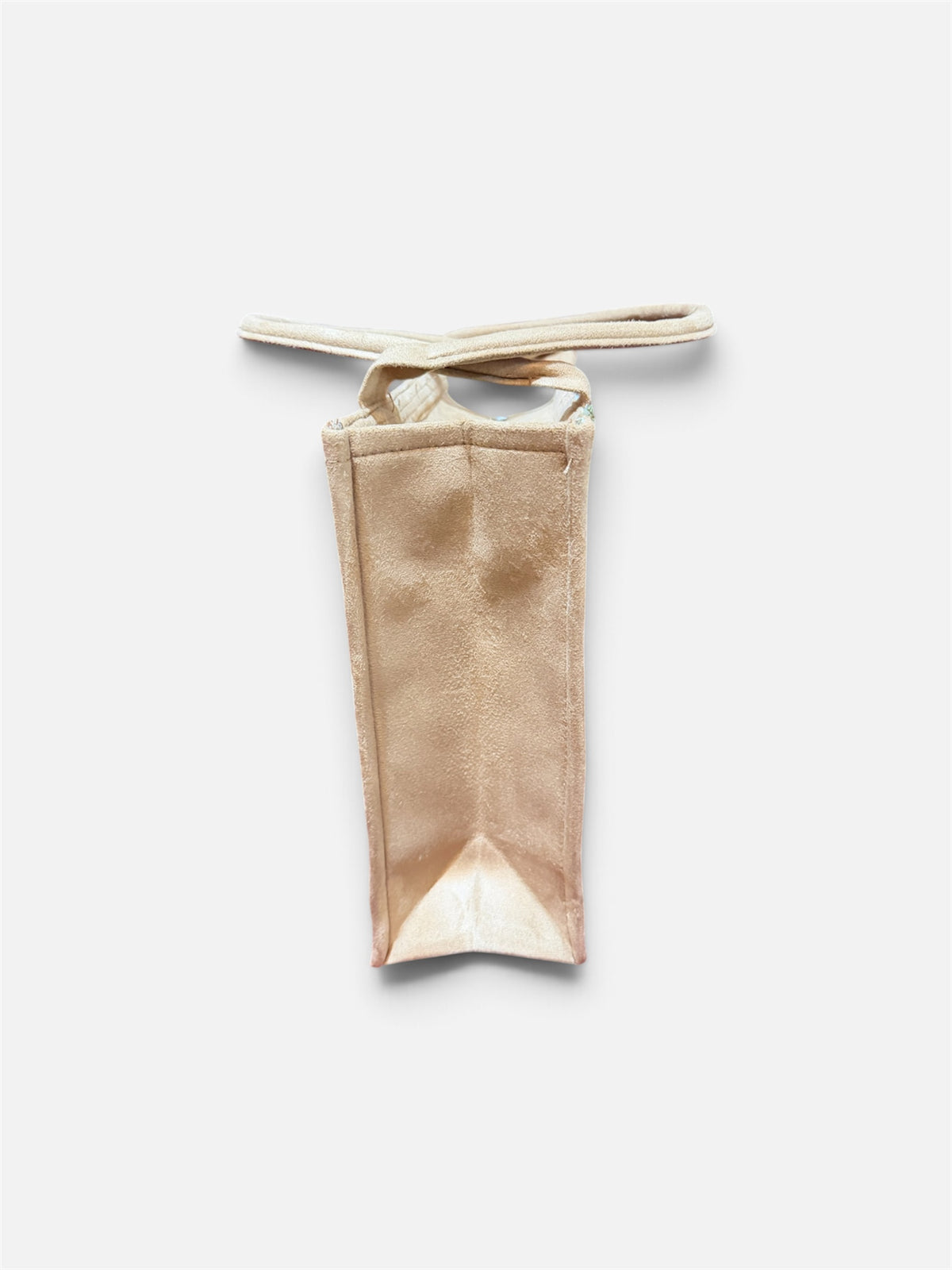 Tan, Green Sequin Tote Bag Purse