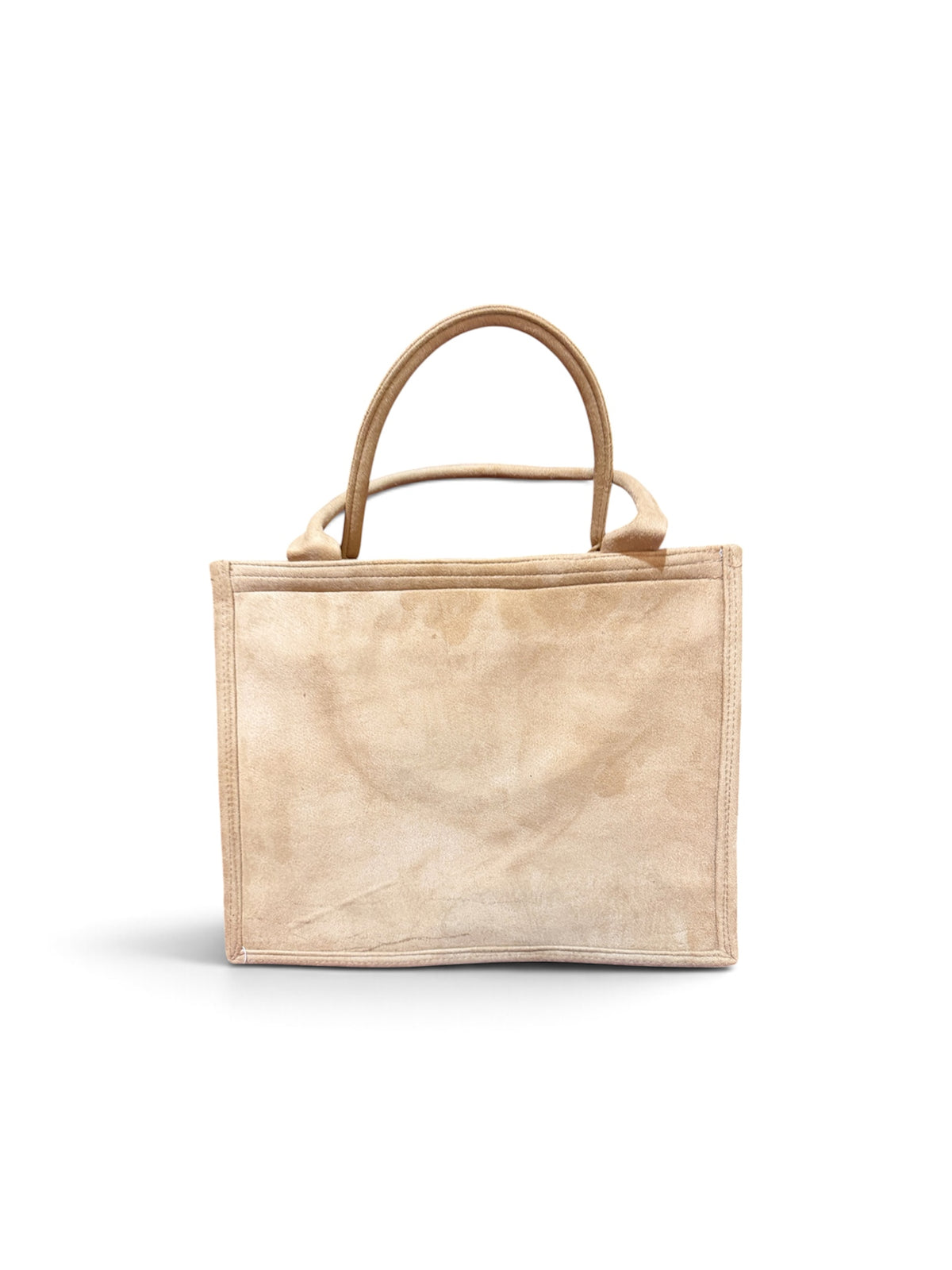 Tan, Green Sequin Tote Bag Purse