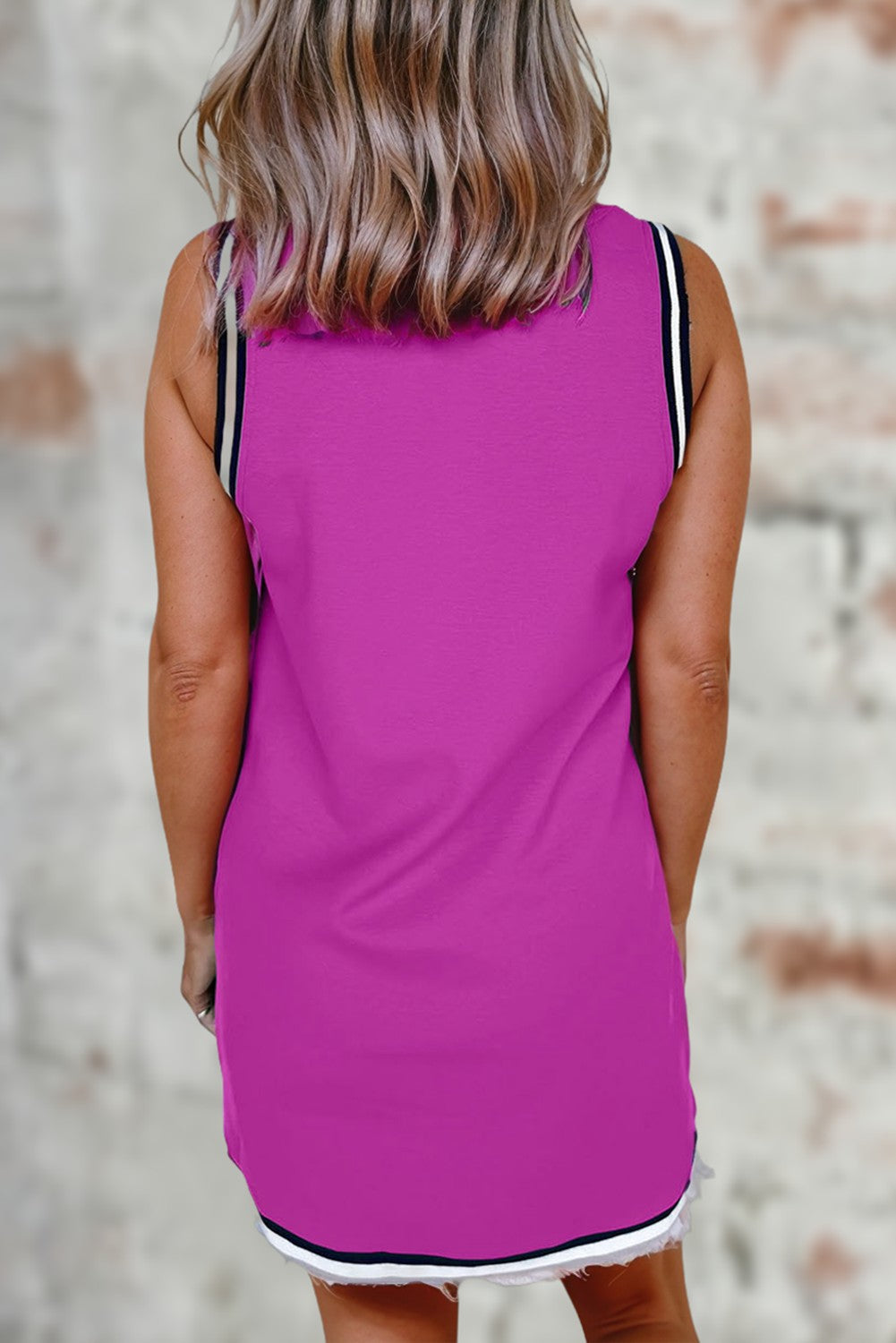 V Neck Loose Fit Sporty Dress