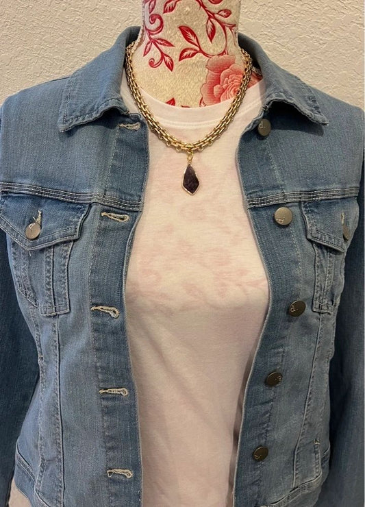 Purple Agate Necklace